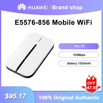 Разблокированный Huawei E5576-856 Мобильный WiFi 4G LTE Маршрутизатор 150 Мбит/с, Портативный Беспроводной Ретранслятор сигнала Со Слотом Для sim-карты, Карманная Точка Доступа