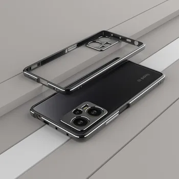 Для POCO F5 F4 GT F3 Алюминиевая металлическая рамка бампера Тонкий чехол + защитная пленка carmera Для Xiaomi Redmi Note 12 Turbo 12 + K60 Pro