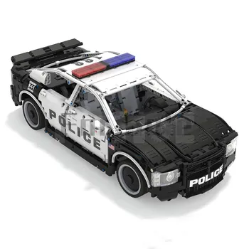 MOC-27336 Dodge Charger Полиция США от Thomasz Строительный блок Спортивный радиоуправляемый автомобиль Игрушка-головоломка для детского подарка