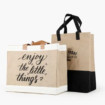 Женская льняная сумка-тоут большой емкости, повседневная сумка, винтажная женская пляжная сумка для покупок с буквенным принтом, высококачественная сумка