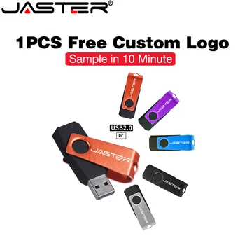 JASTER Вращающийся Пластиковый Флешка 64 ГБ USB 2.0 Флэш-накопитель 32 ГБ Бизнес-накопитель 16 ГБ Бесплатные образцы за 10 минут Memory Stick