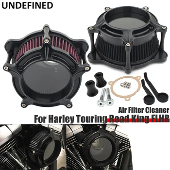 Для Harley Touring Road King FLHR 2017-2020 Softail FXST 2018-2020 Черный Воздушный фильтр Мотоцикл с ЧПУ Алюминиевый Воздухозаборник
