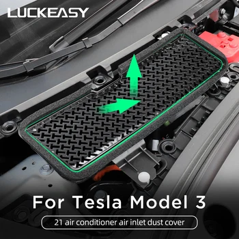 Функциональные модификации экстерьера автомобиля LUCKEASY Аксессуары Для Tesla model 3 2023, Защитная крышка воздухозаборника переднего двигателя