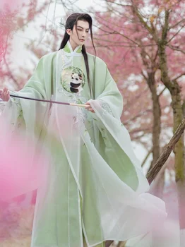 Хуан Юэ Ханфу Косплей Панда Вышивка Пара Ханфу Национальный стиль Одежда Хань Оригинальная одежда Ханьфу