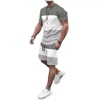 2023 Мужская повседневная футболка с 3D рисунком, спортивная одежда большого размера, Шорты с короткими рукавами, футболка, летний пляжный модный дизайнерский набор