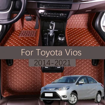 Автомобильные коврики для Toyota Vios 2014 2015 2016 2017 2018 2019 2020 2021, Автомобильные Коврики, Накладки для Ног, Аксессуары