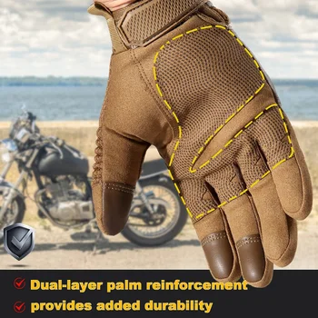 Мотоциклетные перчатки с сенсорным экраном из искусственной кожи на полный палец, защитное снаряжение, Гоночный питбайк, езда на мотоцикле, Мотокросс, Эндуро