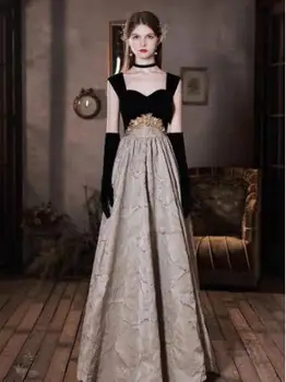 Черное бархатное вечернее платье без рукавов с аппликацией в виде сердца, Элегантные вечерние халаты De Soirée, вечернее платье для выпускного вечера
