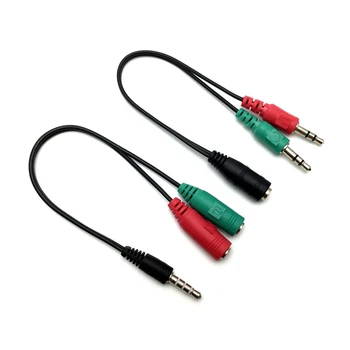 Splitter Kopfhörer jack 3,5mm Stereo Audio Y-Splitter 2 Weibliche zu 1 Männlichen Kabel Adapter mikrofon stecker für kopfhörer