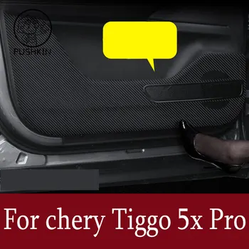 4 Шт. Для Chery Tiggo 5x PRO 2022 2023 Двери Автомобиля Противоударная Накладка Кожаная Защитная Пленка Защитные Наклейки Карбоновая Отделка Аксессуары