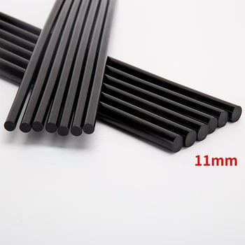 30шт 11 мм черный термоклеевой стержень с высокой вязкостью, силиконовый стержень для домашнего склеивания париков своими руками