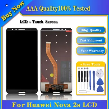 100% Протестированный Оригинальный Дисплей Для Huawei Nova 2s Lcd с сенсорным экраном Digitizer В Сборе Со Сменными Деталями телефона в Рамке