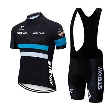 STRVAV-Комплекты из Джерси для велоспорта с коротким рукавом для Мужчин, Летняя Одежда, Костюм для горного велосипеда, Одежда для велоспорта, 2023