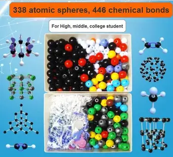 3111-23A модель химической органической молекулярной кристаллической структуры алмаз, графит, хлорид натрия, углерод 60, модель для преподавания химии
