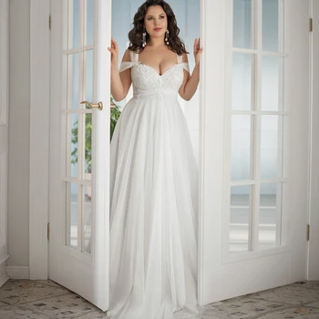 Свадебные Платья ADLN Jewel размера Плюс, Трапециевидное тюлевое Кружевное свадебное платье с длинными рукавами, Vestido de Novia 2021