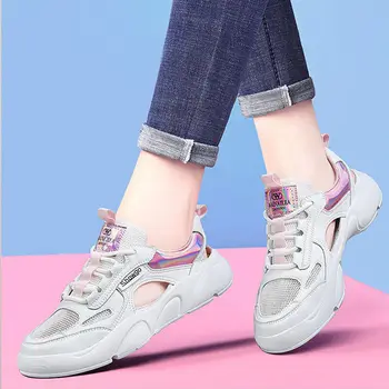 новинка 2023 года; женские тонкие туфли baotou athletisure на ажурной плоской подошве; маленькие белые туфли