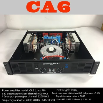 CA6 Профессиональный усилитель мощности Pure Power Amp 2 канала (2U) KTV/Сцена/Домашние развлечения KTV 8 Ом 600 Вт * 2/4 Ом 1200 Вт * 2