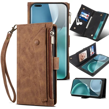 Кошелек, сумка для Huawei Honor Magic 5 Pro, многофункциональный кожаный чехол для мобильного телефона с откидной крышкой, чехол для автомобильного чехла с веревкой