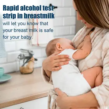 Отличное быстрое обнаружение Практичная домашняя тест-полоска для грудного молока на алкоголь Тест-полоска для тестирования грудного молока Тест-полоска для тестирования грудного молока 25шт