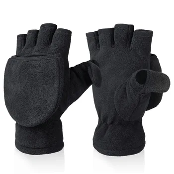 Осенне-зимняя перчатка Thinsulate Fingerles, лыжная перчатка-трансформер, Варежка, Ветрозащитная велосипедная перчатка, Флисовая теплая для мужчин и женщин
