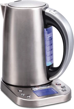 Цифровой ЖК-чайник с контролем Температуры, Бойлер и нагреватель воды, 1,7 л, Быстрое кипячение 1500 Вт, Беспроводной, Автоматическое отключение Esp
