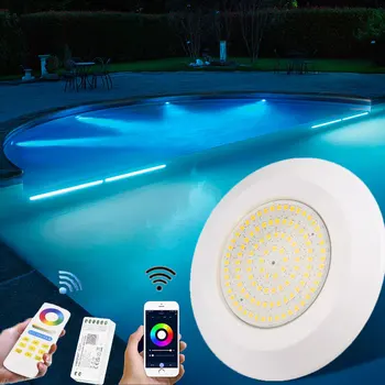 Светодиодный 12 В подводный светильник для бассейна, ночник, умное приложение RGB с контроллером, Водонепроницаемый наружный садовый прожектор