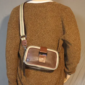 Новая модная брендовая повседневная сумка через плечо Tide, корейская кожаная сумка через плечо, модная маленькая квадратная сумка с маленькой спинкой