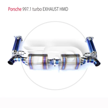 Выхлопная система из титанового сплава HMD подходит для автоматической модификации Porsche 911 997.1 Turbo Электронный клапан обратного хода