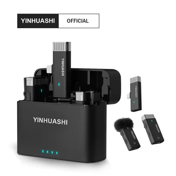 Беспроводной Петличный микрофон YINHUASHI HP-2301 2,4 ГГц с зарядным чехлом для видеоблога, интервью, прямой эфир, беспроводной микрофон