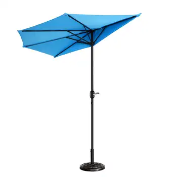 Половинный зонт для балкона, веранды или веранды, синий