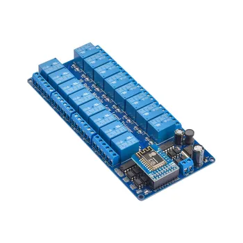 16-Канальный Модуль Релейного щита постоянного тока 5 В 12 В с Оптроном на борту ESP8266 WIFI Модуль Для Arduino DIY Kit