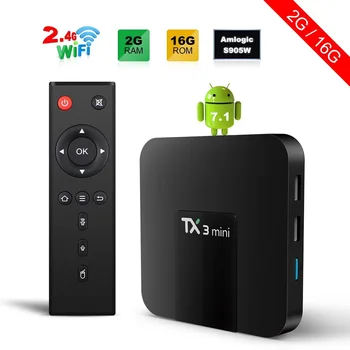 Tx3 mini tv box s905w TV box tx3 2 + 16g HD сетевой плеер Bluetooth 4K